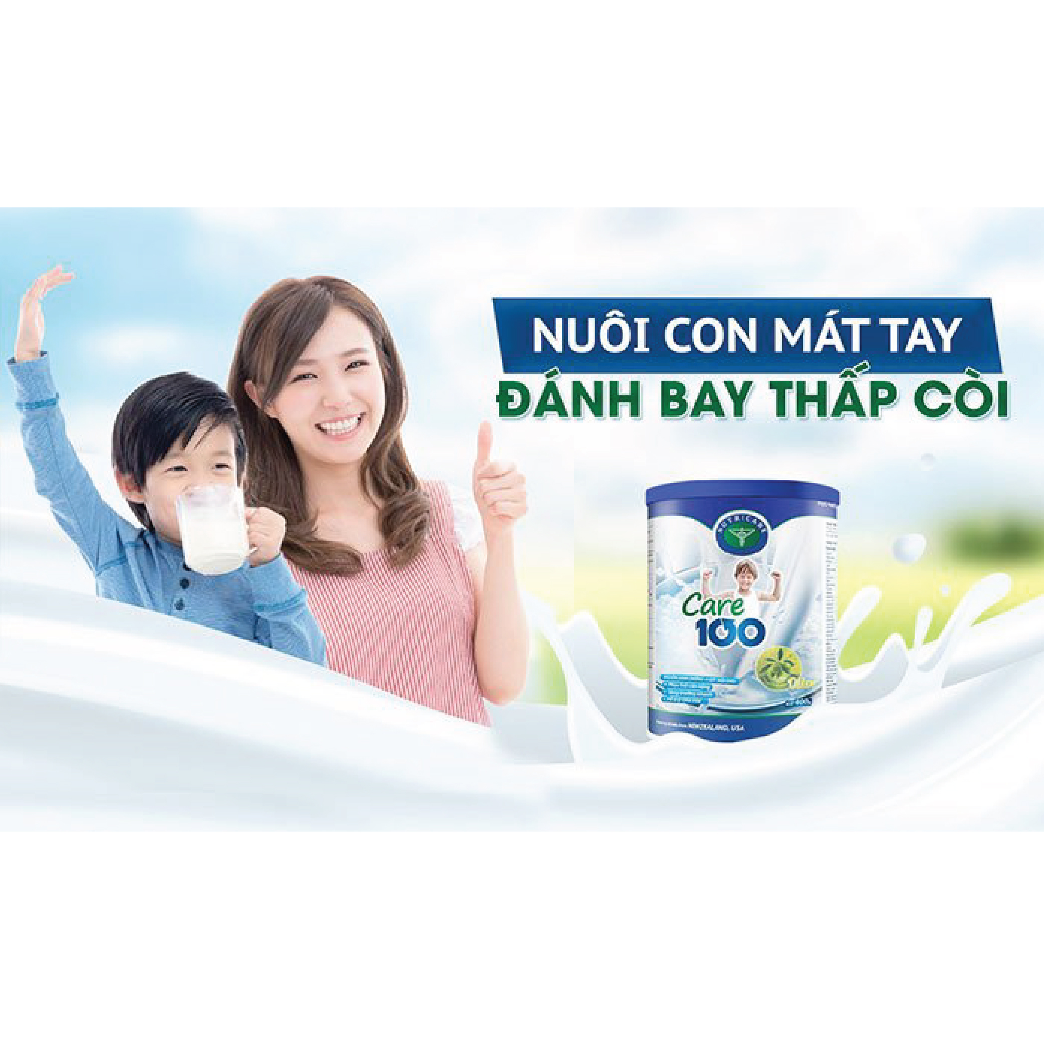 Sữa bột Nutricare Care 100 Plus phục hổi dinh dưỡng cho trẻ biếng ăn (900g)