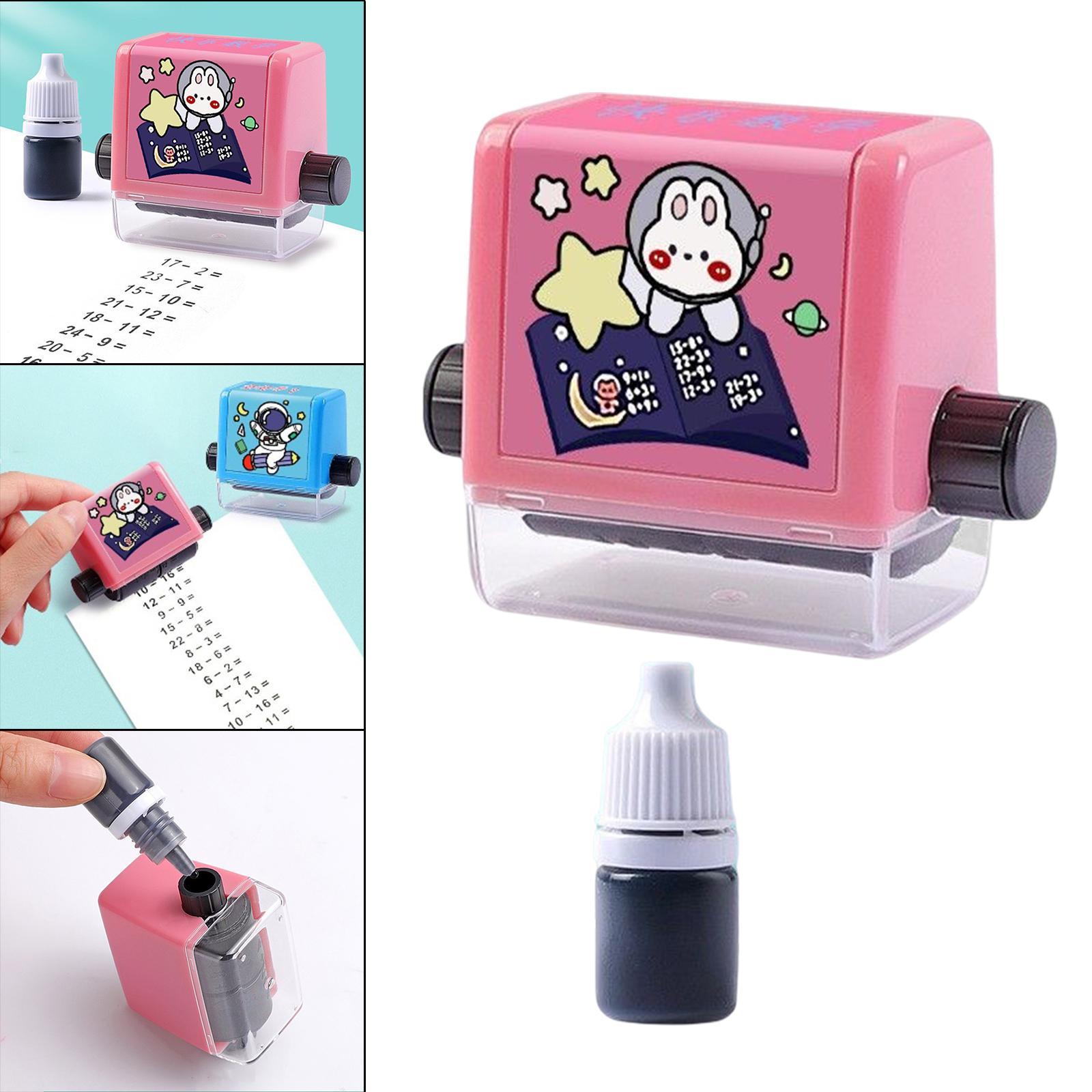 Number Rolling Stamp Addition Subtraction Roller Digital Teaching Stamp for Teachers
