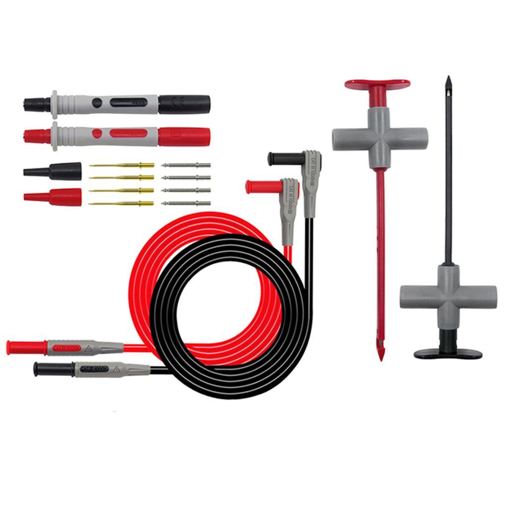 Electrical Multimeter Test Leads Set with Alligator Clips, Test Hook, Test Probes, Professional Kit Set