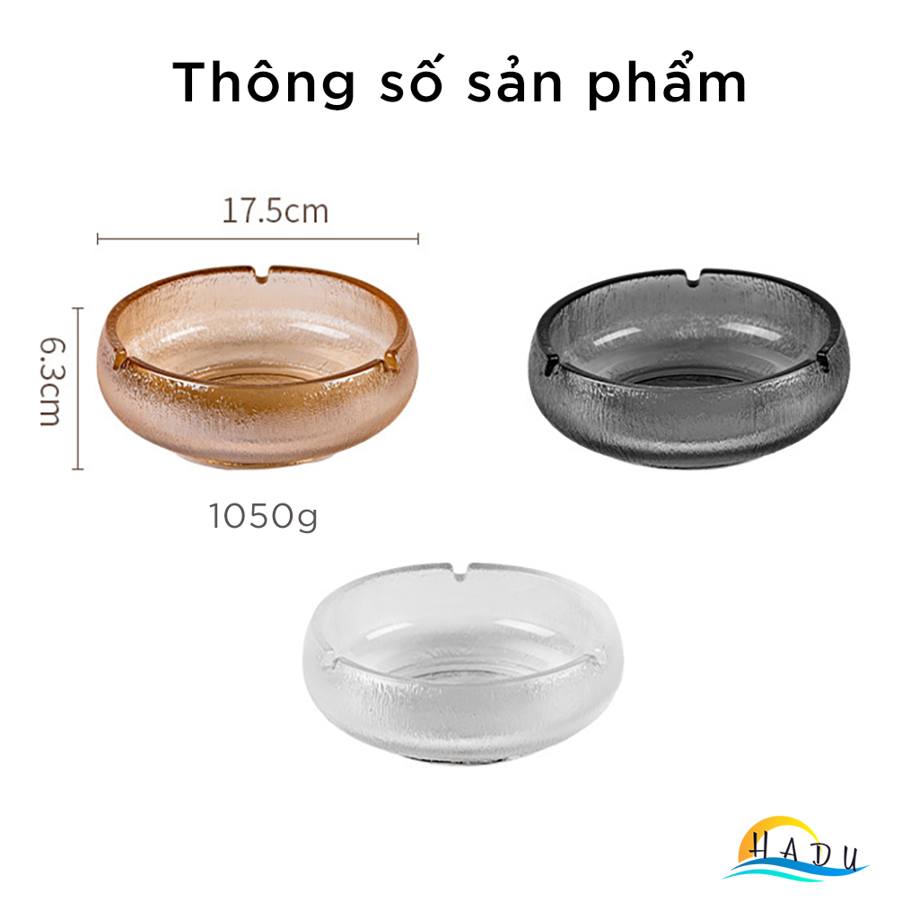 Gạt Tàn Thủy Tinh Cao Cấp Nhiều Màu Sang Trọng Đạt Chất Lượng Đức CCKO