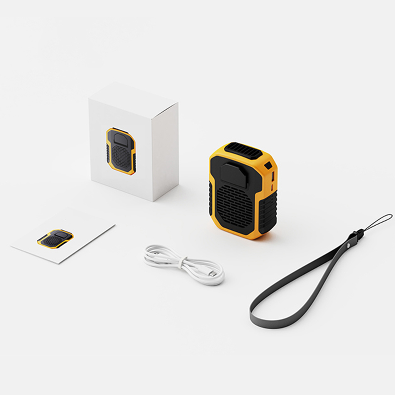 Quạt Kẹp Eo Đeo Cổ Nhỏ Với 3 Tốc Độ Kiêm Pin Sạc Dự Phòng 6000Mah