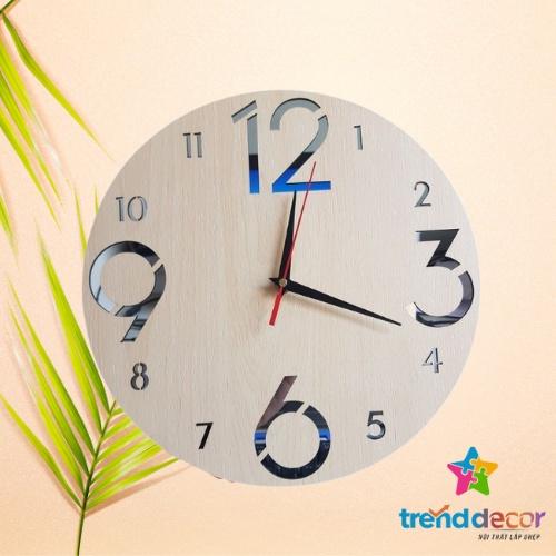 Đồng Hồ Gỗ Đồng Hồ Treo Tường Trang Trí Decor Phòng Khách Thiết Kế Theo Yêu Cầu