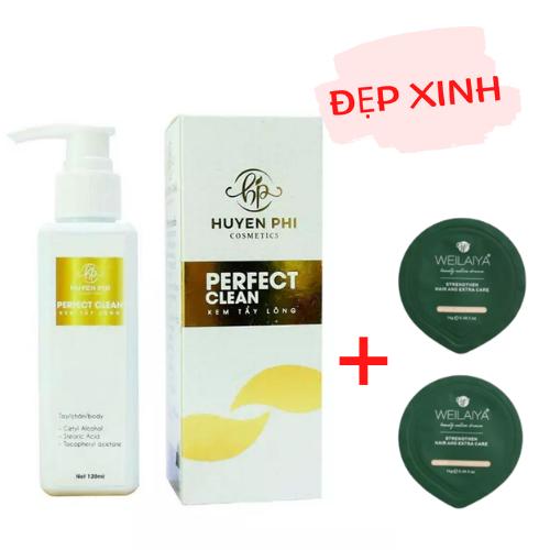 Kem tẩy lông Perfect Clean Huyền Phi Tặng Tặng Kèm Gội (Xả) Mini Weilaiya Ngẫu Nhiên