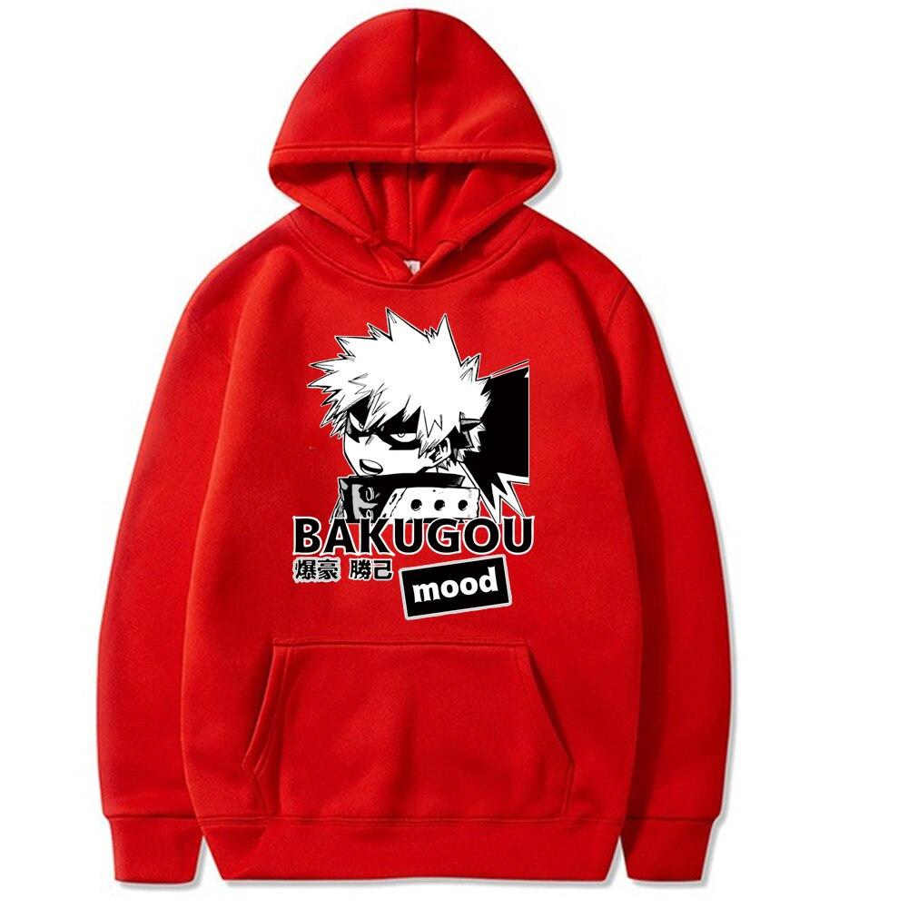 Áo Hoodie In Hình Anime My Hero Academia Bakugou Katsuki Thời Trang Thể Thao Unisex