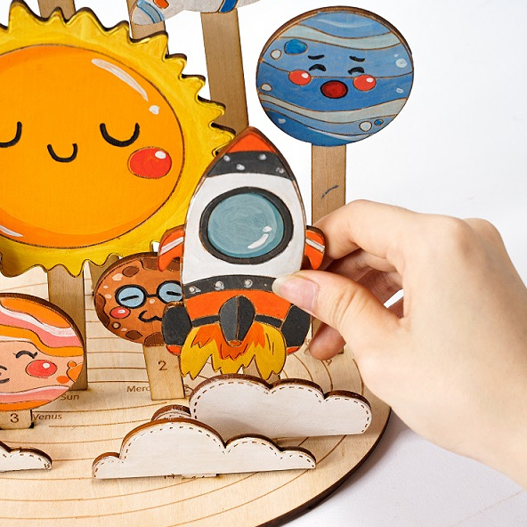 Đồ Chơi Tranh Gỗ Lalala Baby Tô Màu Kèm Màu Nước, Cọ và Truyện Kể I Paint I Play! Cho Bé Từ 3 Tuổi