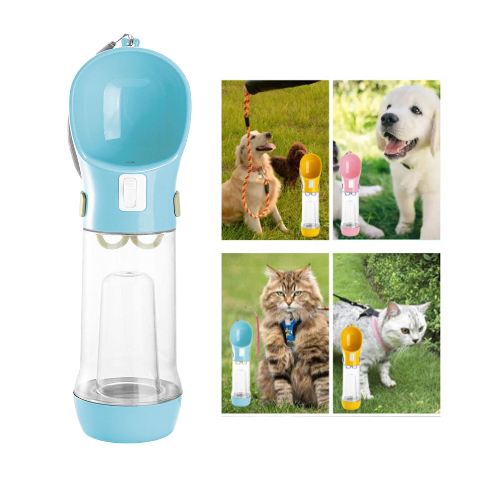 10oz Dog Travel Water Bottle Dog Travel Water Bottle with Food Container for Outdoor Hiking