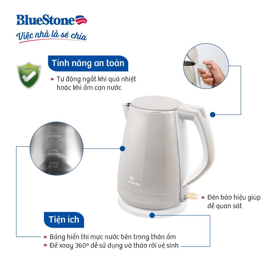 Ấm Đun Siêu Tốc BlueStone KTB-3351 , 1.5 lít - 1800W , Bảo Hành Điện Tử 2 Năm, Hàng chính hãng