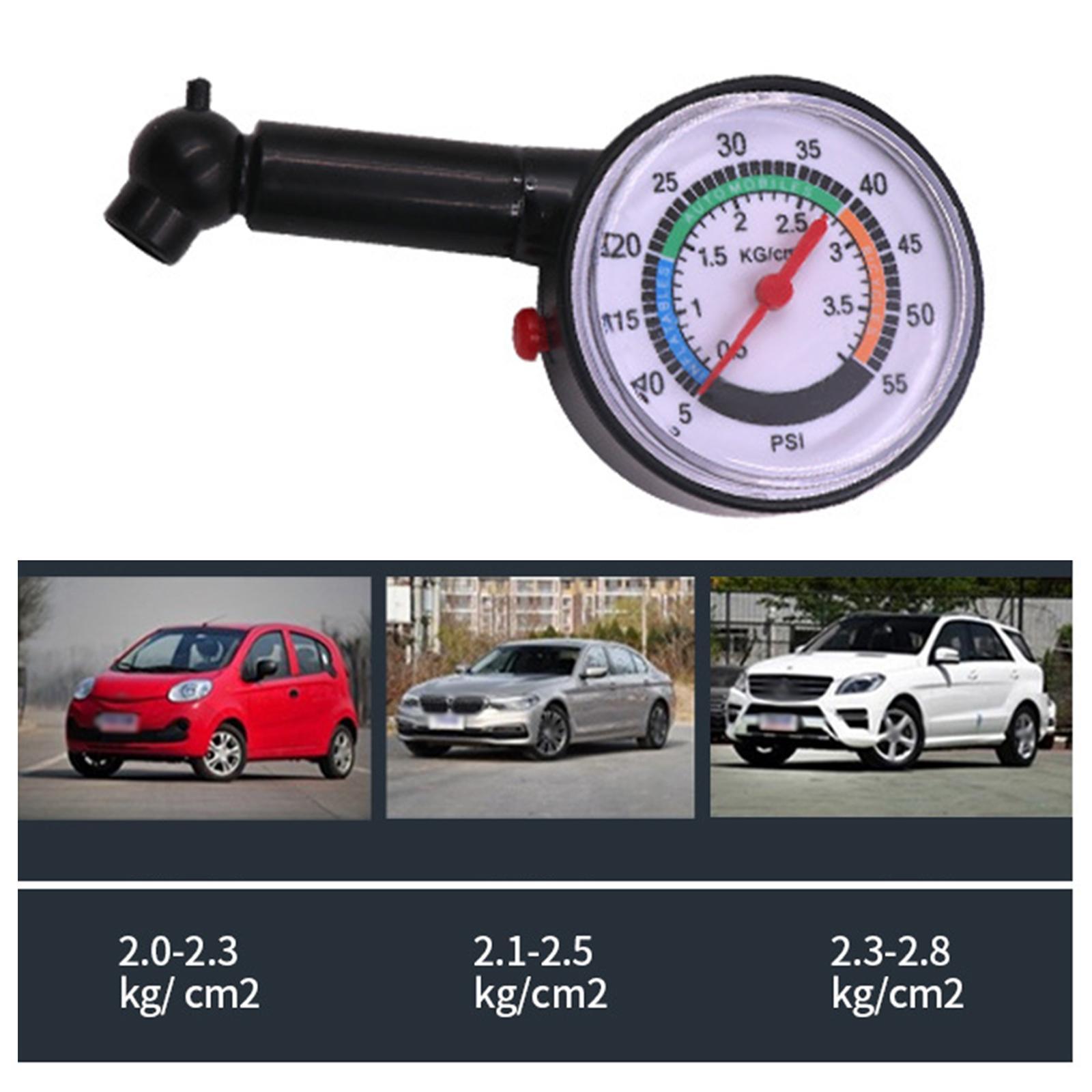 Air Pressure Gauge 0-55 PSI Precision Tire Gauge for Motorcycle Car SUV
