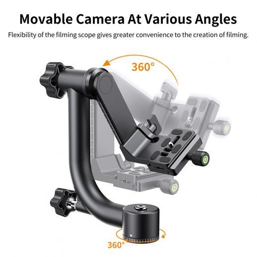 Đầu Gimbal Heads K&F Concept Aluminum Alloy 360 Degree Panoramic