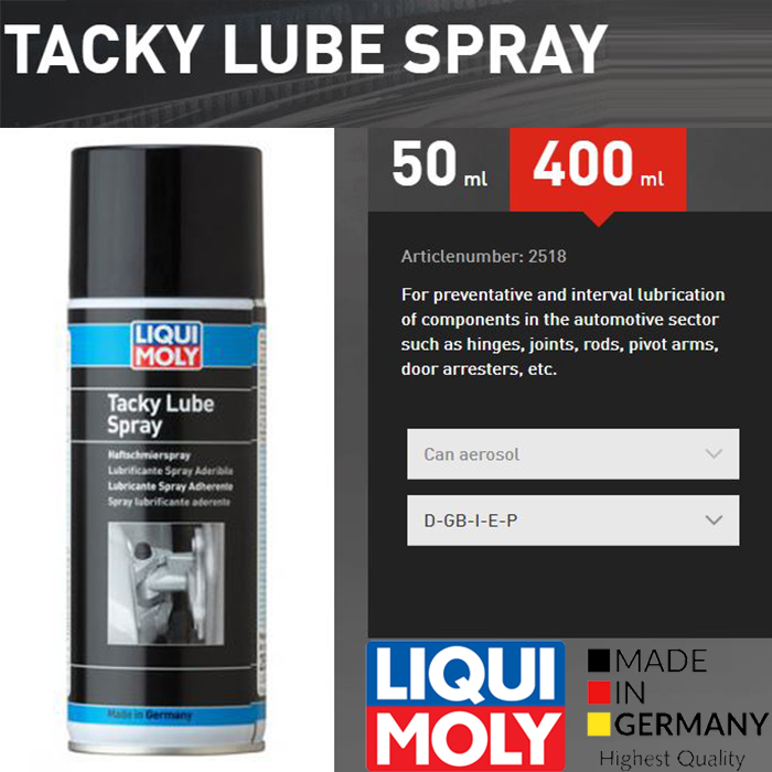 Mỡ Bò Bôi Trơn Chịu Nhiệt Dạng Lỏng Liqui Moly Tacky Lube-Spray 2518 (400ml)
