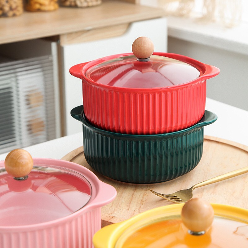 Bát Đĩa Decor Nồi Nắp Kính, Tô Mì Sứ Bộ Chén Bát Dĩa Decor Cao Cấp