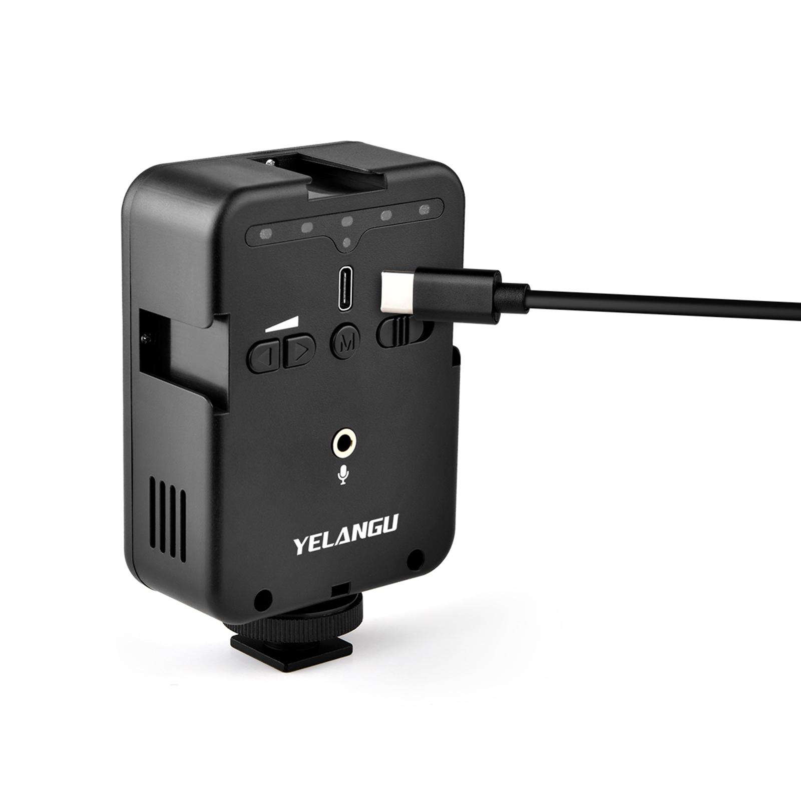 LED Video Light Mic Recording Camera Photo Light Remote Working Interviews