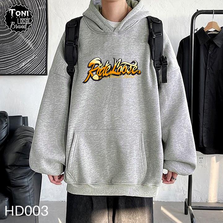 Áo Hoodie Local Brand Unisex RIDE LOOSE nỉ bông form rộng Unisex
