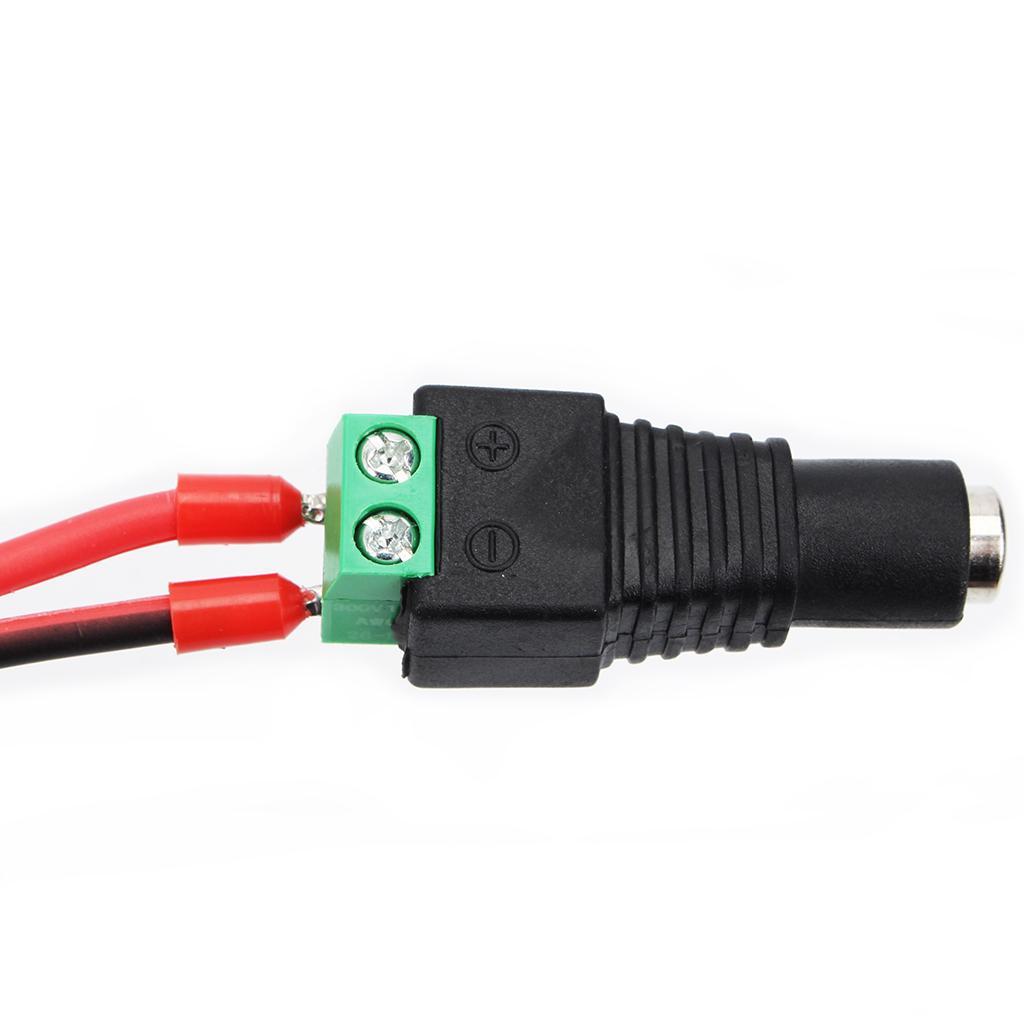 2.1mm DC female Jack Plug-in Power Connector Adapter Black