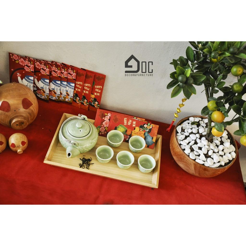 Khay gỗ, khay trà đẹp trang trí decor gỗ tần bì