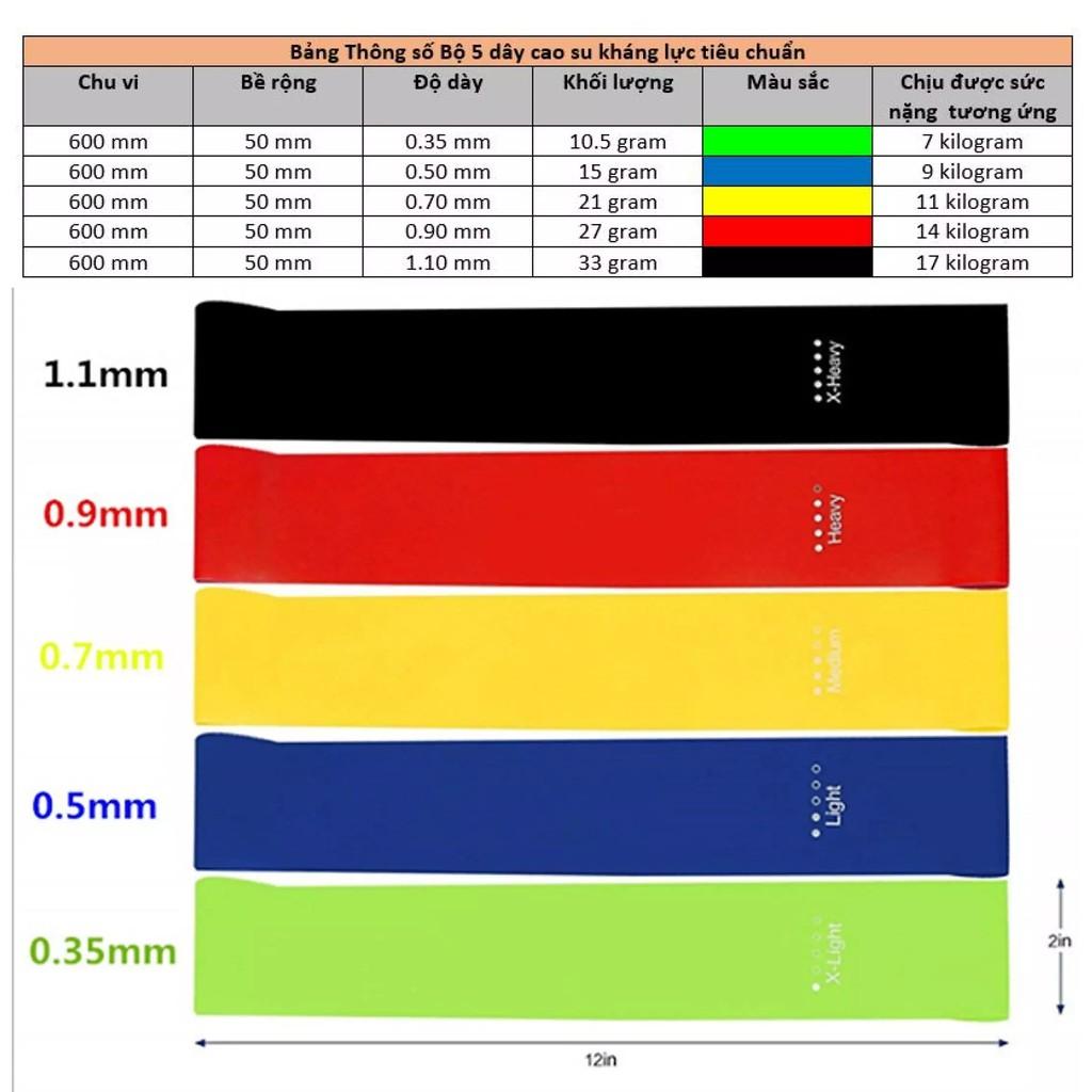 Dây miniband, đàn hồi kháng lực tập cơ mông đùi - Chính hãng miDoctor