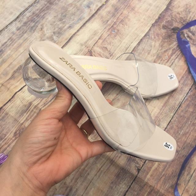 Dép cao gót 5p, gót trong siêu xinh