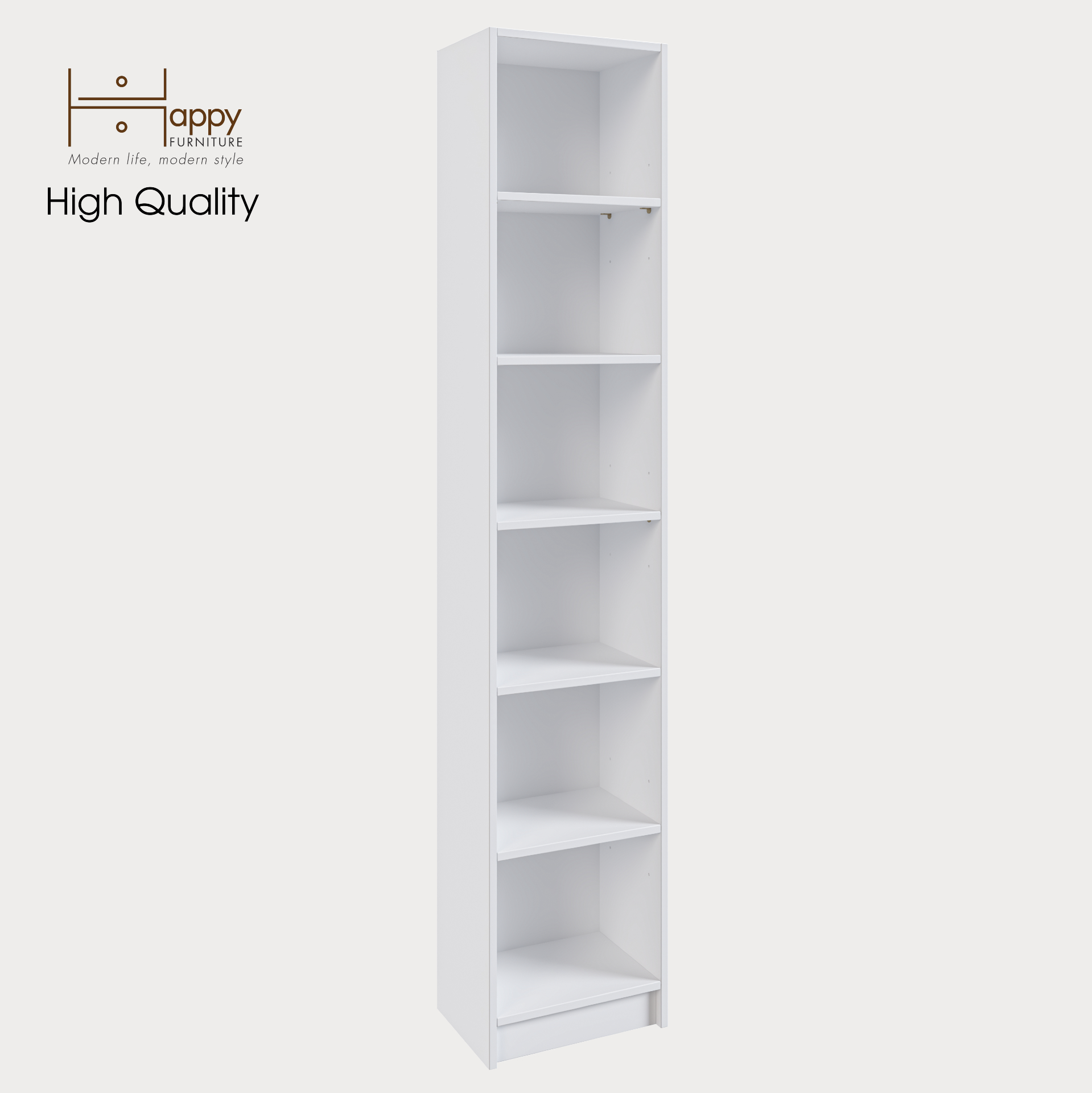 [Happy Home Furniture] CATY, kệ sách 6 tầng size nhỏ,  40cm x 28cm x 202cm (DxRxC), KSA_009
