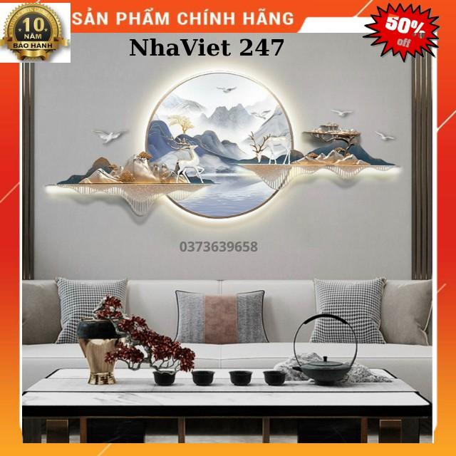 Tranh Treo Tường Trang Trí Nghệ Thuật -Phù Điêu Gốm Nổi ,Họa Tiết Thiên Nhiên Hùng Vĩ -Decor Nhà -Nhập Khẩu- KT170*70CM