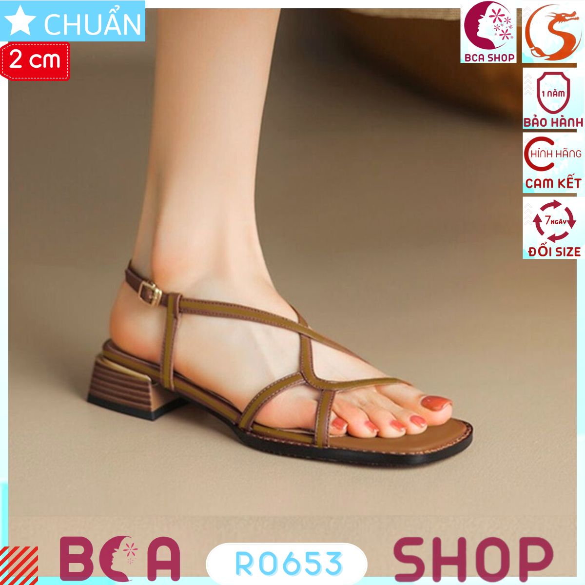Xăng đan nữ đế thấp 2 phân RO653 ROSATA tại BCASHOP thiết kế đơn giản nhưng thanh lịch và thoải mái, thời trang