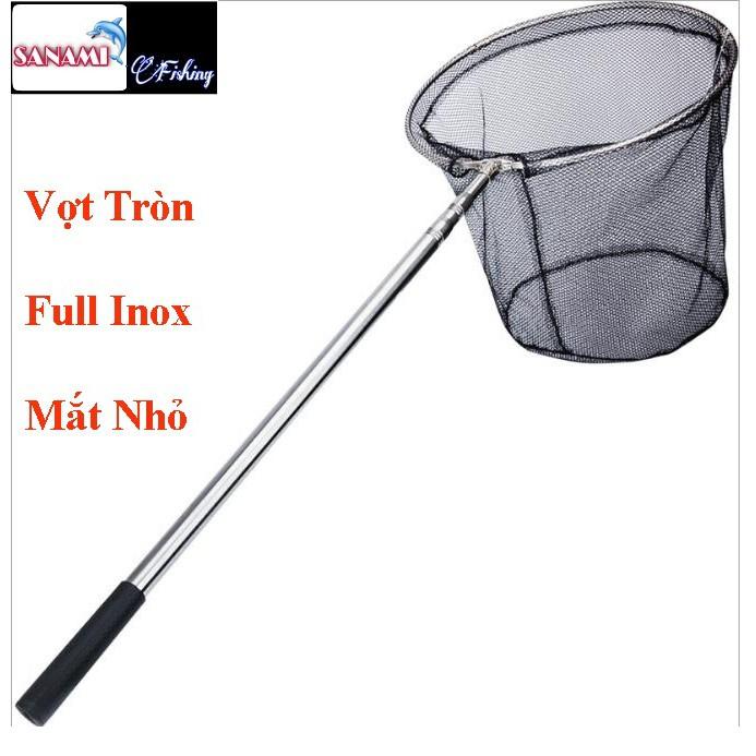 Vợt Vớt Cá Inox Mắt Lưới Nhỏ Cao Cấp Siêu Bền 1m7 2m1 2m5 3m