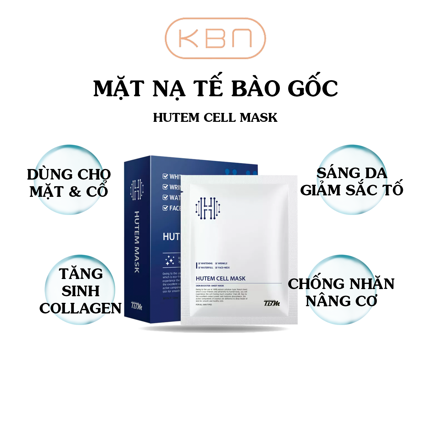 Hộp 10 Miếng Mặt Nạ Phục Hồi Da Tự Nhiên Hàn Quốc HUTEM CELL MASK (Hàng chính hãng)