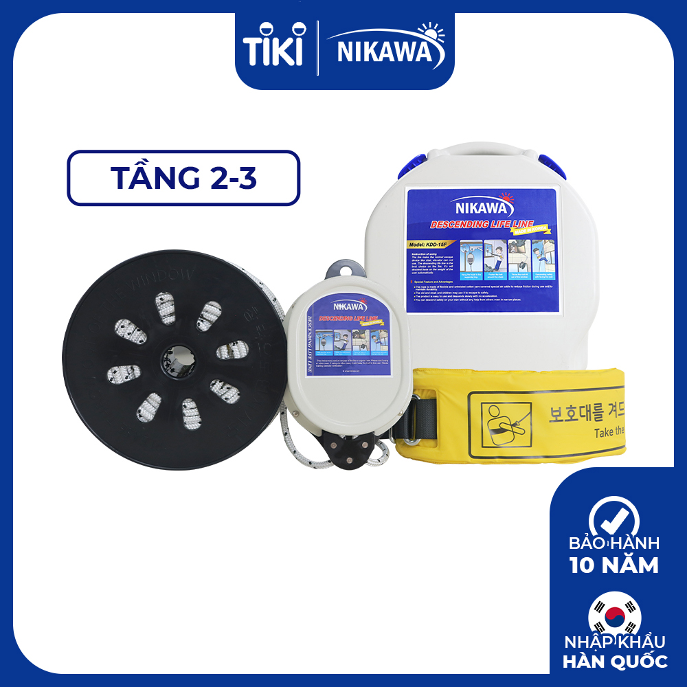 Bộ dây thoát hiểm tự động Nikawa KDD ( 9m-100m, tầng 2-30)