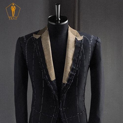 Bộ Đồ Veston Nam Phom Ôm Body Hàn Quốc Dáng Trẻ Trung Màu Đen Cao Cấp - Trần