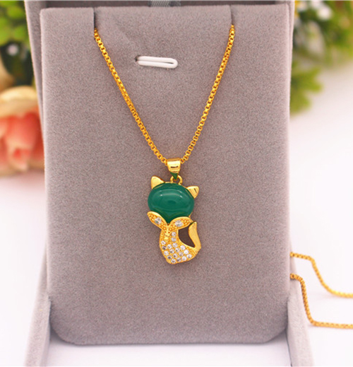 Dây chuyền vòng cổ hồ ly đá ấn tượng