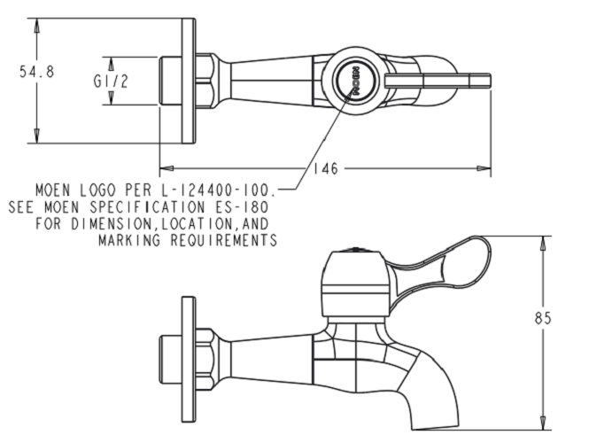 Vòi Xả Lạnh MOEN 9010-30 (HÀNG CHÍNH HÃNG)