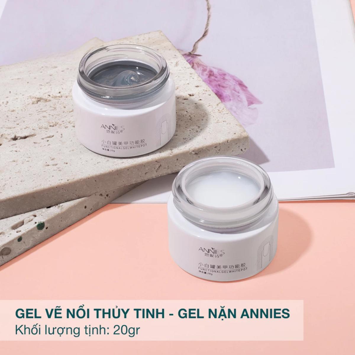 Gel Nặn Trắng ANNIES 20g Nặn Thú Nổi Nặn Hoa Nổi 3D Đa Năng Dễ Sử Dụng, Tạo Hình Dễ Dàng, Gel Đặc Khô Dẻo Mịn Không Bị Chảy, Không Dính Tay