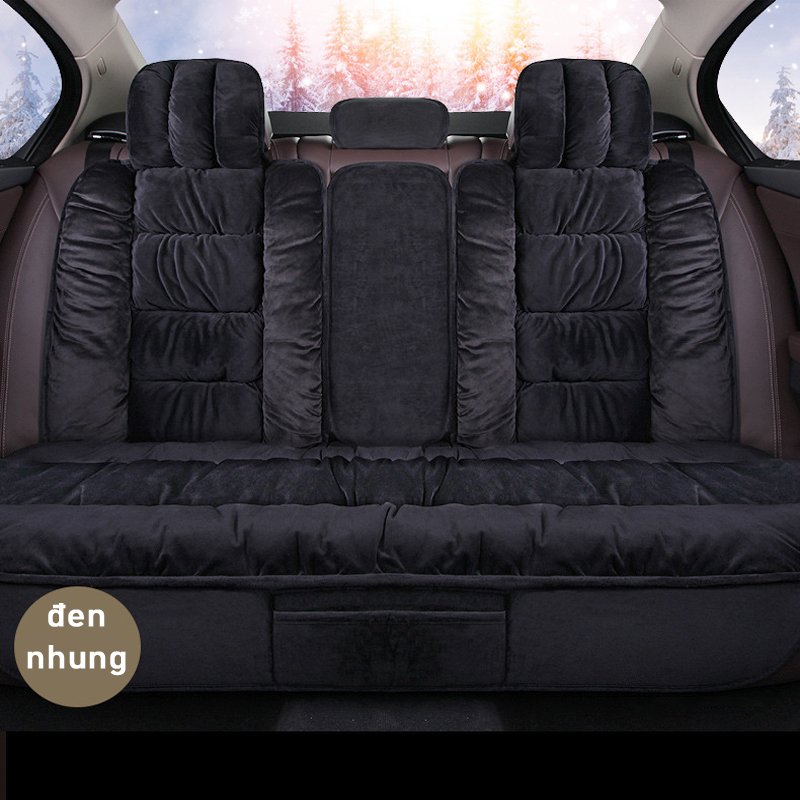 Bộ 5 lót ghế ô tô NHUNG SIÊU MỀM CAO CẤP, cho dế bạn lên thêm đẳng cấp sang chảnh-83210