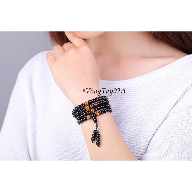 Vòng Tay Đá Obisian 108 hạt