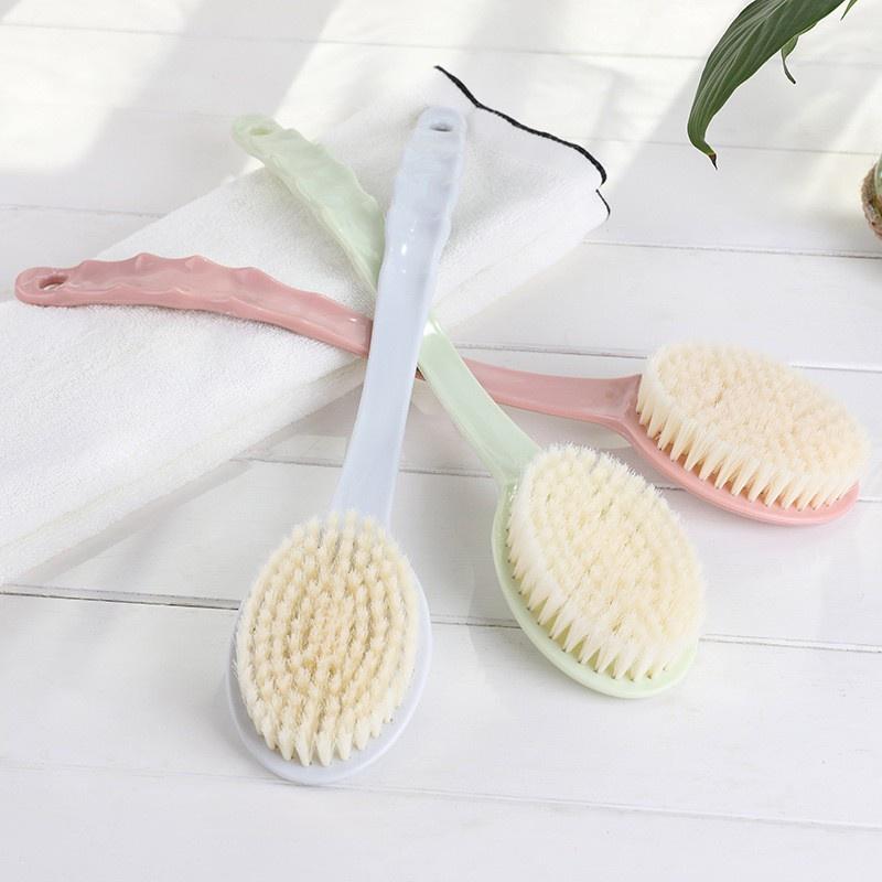 Cây Chổi Tắm Kì Cọ Lưng Sợi Cotton Siêu Mềm - Dụng Cụ Massage Chà Tẩy Tế Bào Chết, Ngăn Mụn