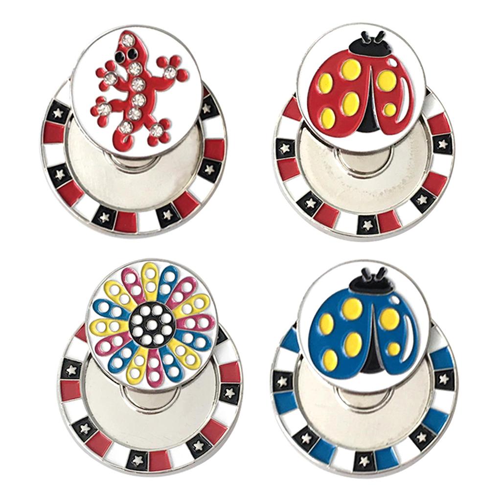 Magnetic Golf Cap Clip Ball Marker Zinc Alloy Golf Training Aids