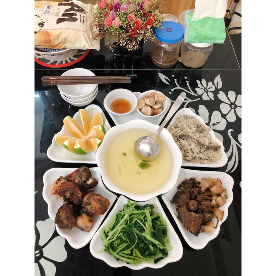 Bộ bát đĩa, bộ đồ ăn mặt trời cao cấp Bát Tràng 15 món : 1 tô 6 chén 6 đĩa 1 mắm 1 muối
