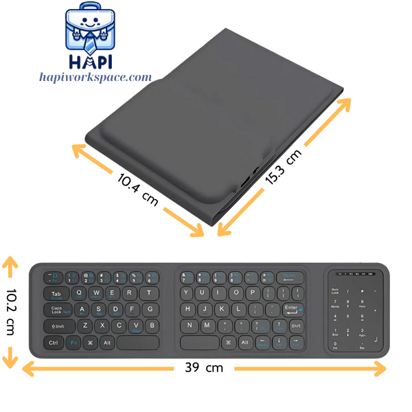 Bàn phím gập hàng hàng chính hãng WiWU FMK-05 siêu gọn, khớp gập chắc chắn, cảm giác gõ êm ái