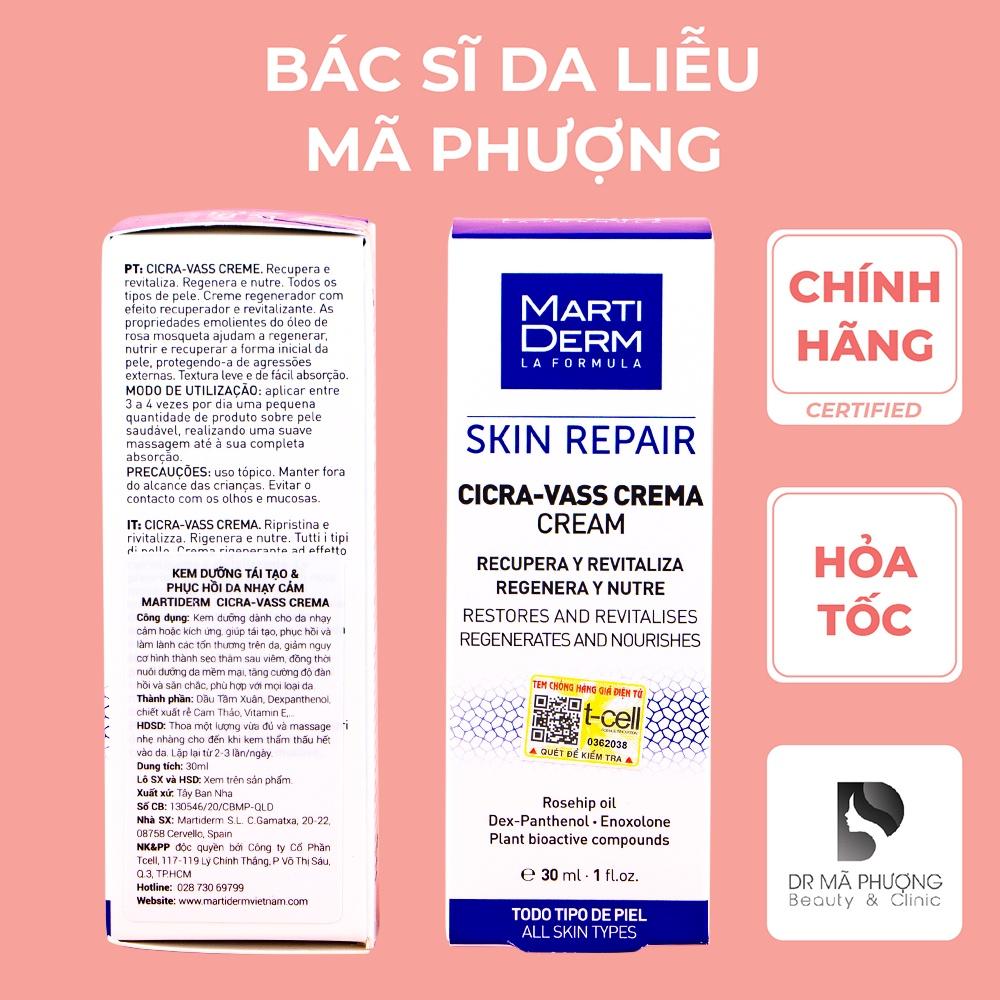 Kem Dưỡng  Phục Hồi Da Nhạy Cảm MartiDerm Skin Repair Cicra Vass Cream 30ml