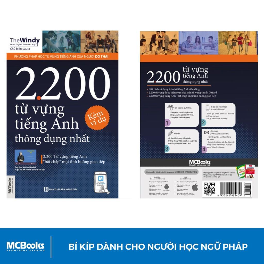Sách - 2200 Từ Vựng Tiếng Anh Thông Dụng Nhất - Dành Cho Người Học Cơ Bản ( tặng kèm bookmark thiết kế)