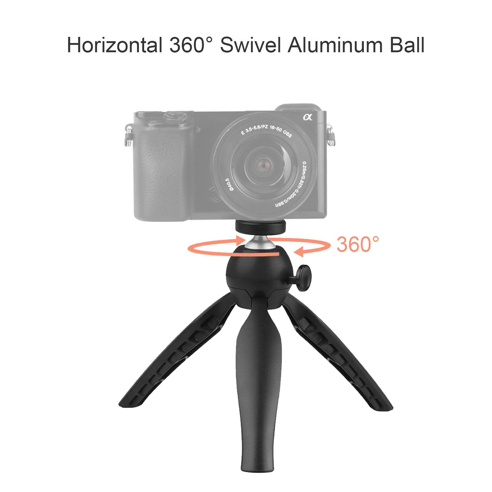 Chân máy ảnh để bàn video với đầu bi tích hợp cho điện thoại DSLR SLR Vlog cho Live, Streaming