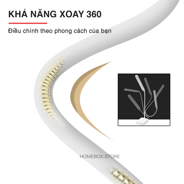 Đèn Học Để Bàn Chống Cận 3 Chế Độ Ánh Sáng - Đèn bàn Led tích điện đa năng hỗ trợ đọc sách, làm việc, trang trí - JYooHome - Hàng Nhập Khẩu