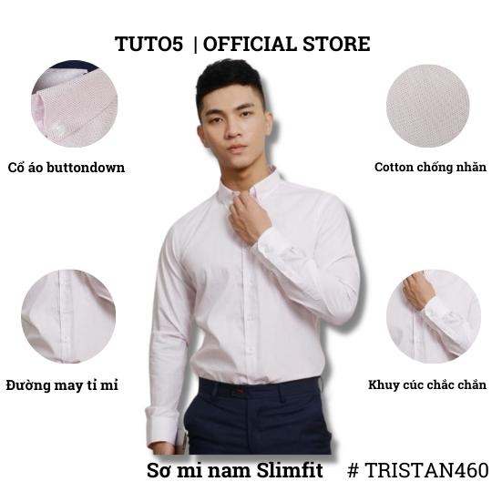 Áo sơ mi dài tay nam TUTO5 sơ mi công sở họa tiết sọc kẻ Slim fit Shirt cotton chống nhăn cao cấp phong cách trẻ trung, nam tính - TRISTAN460 - 38