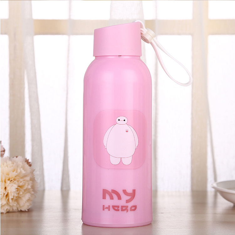 Bình giữ nhiệt thủy tinh đáng yêu 400ml (Xanh, Hồng, Vàng, Nâu)