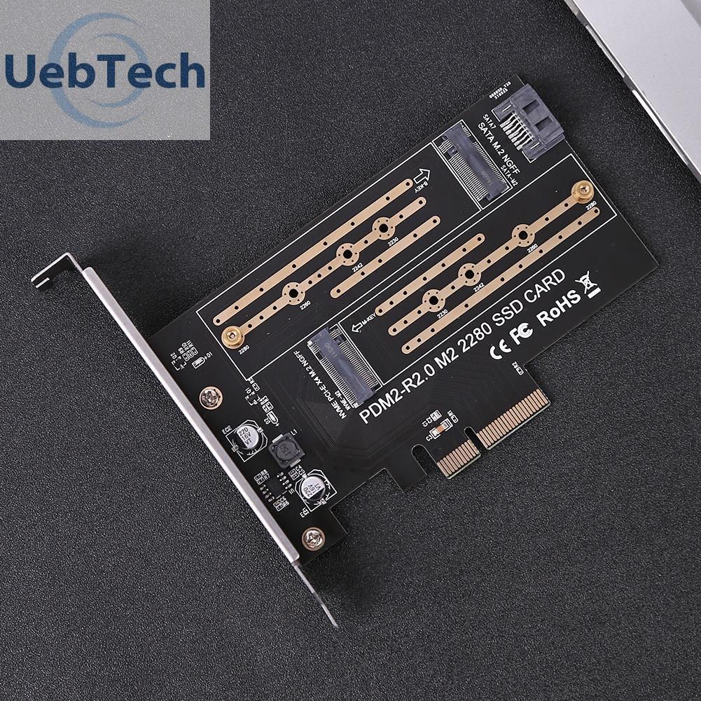 Thẻ chuyển đổi mở rộng Uebtech M.2 NVME sang PCIE SSD sang PCI-E 3.0 X4 SATA