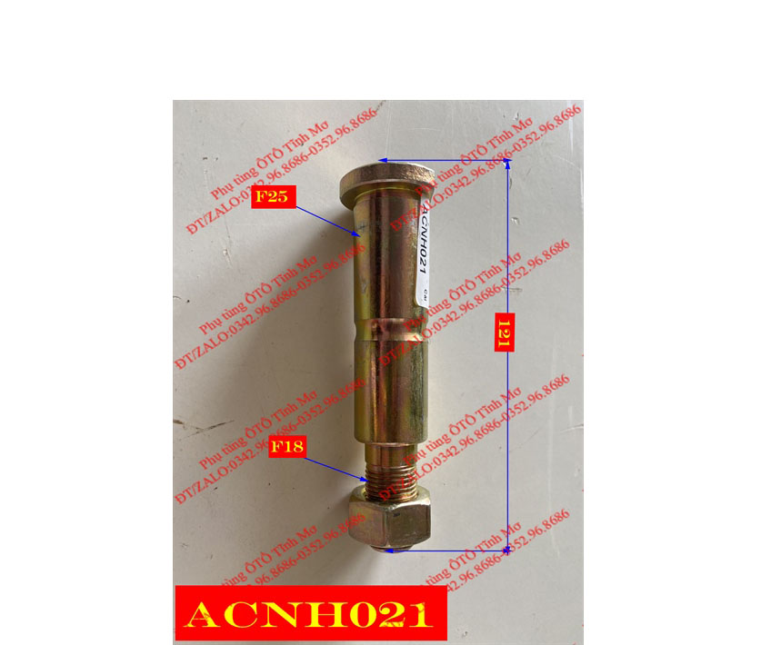 Ắc nhíp F25 dài 120 có ren rãnh đơn TH5TT , ren F18