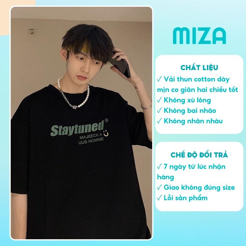 Áo thun unisex form rộng nữ nam phông unisex cổ tròn cotton oversize giá rẻ in hình ulzzang freesize STAYTUNED