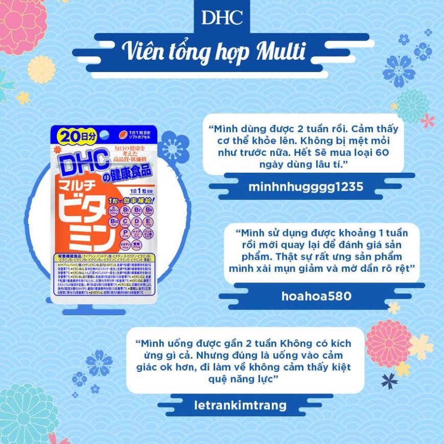 Thực Phẩm Bảo Vệ Sức Khỏe Viên Uống Vitamin Tổng Hợp DHC Multi Vitamin Nhật Bản 90 Ngày