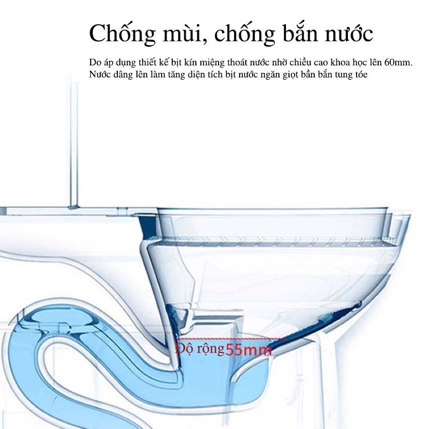 Bồn cầu 1 khối màu sắc sinh động phù hợp với giới trẻ