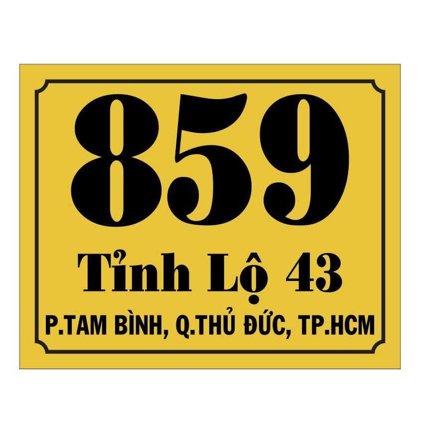 BIỂN SỐ NHÀ MICA 2MM _DECAL VIP