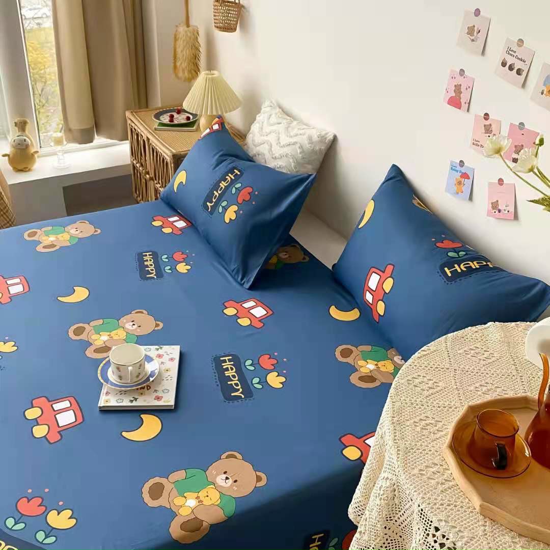 BỘ GA GỐI COTTON 100% GẤU TEDDY